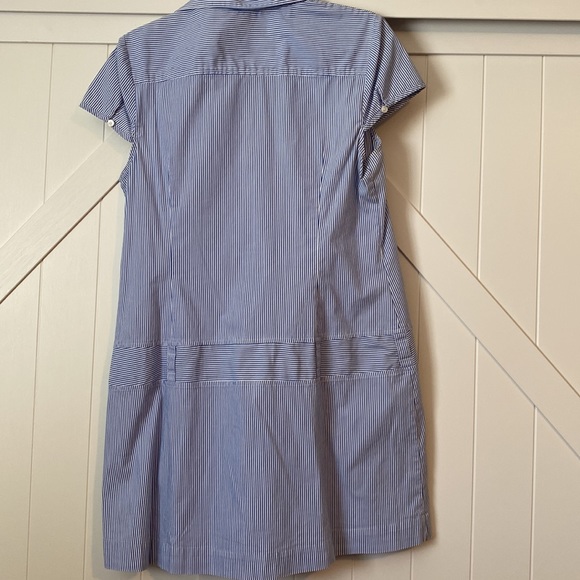 Express Short Sleeve Blue & White Stripe Tunic - Picture 3 of 7